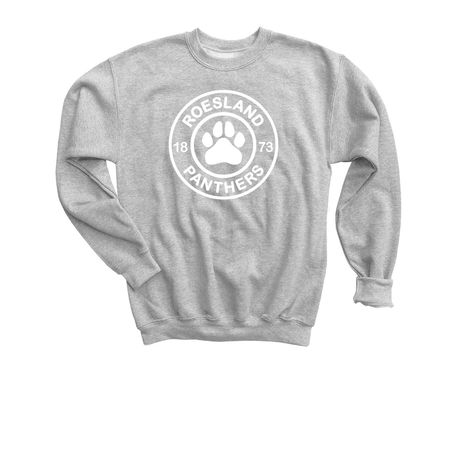 Classic Roesland White, a Sport Grey Youth Crewneck Sweatshirt