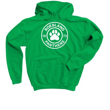 Classic Roesland White, a Irish Green Youth Pullover Hoodie