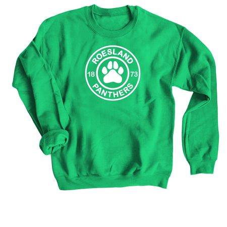 Classic Roesland White, a Irish Green Crewneck Sweatshirt