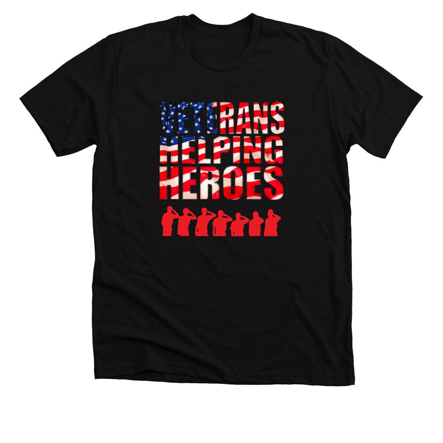 Veterans Helping Heroes' Mission, a Solid Black Blend Premium Unisex Tee