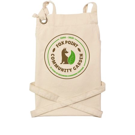 FPCG -&nbsp;20th Anniversary Logo Apron, a Natural Cotton Canvas Pocket Apron