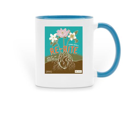 Re-Rite Mugs, a Light Blue Two-Tone Ceramic Mug