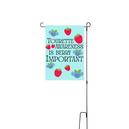 Berry Important Flag, a White 12" x 18" Yard Flag with Stake