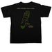 Borneo is Burning, a Black Comfort Colors Unisex Tee (back-view)
