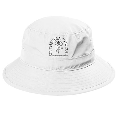 St. Theresa Church White Hat, Rose, a White Printed UV Bucket Hat