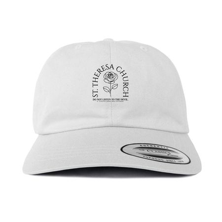 St. Theresa Church White Hat, Rose, a White Printed Classic Baseball Cap