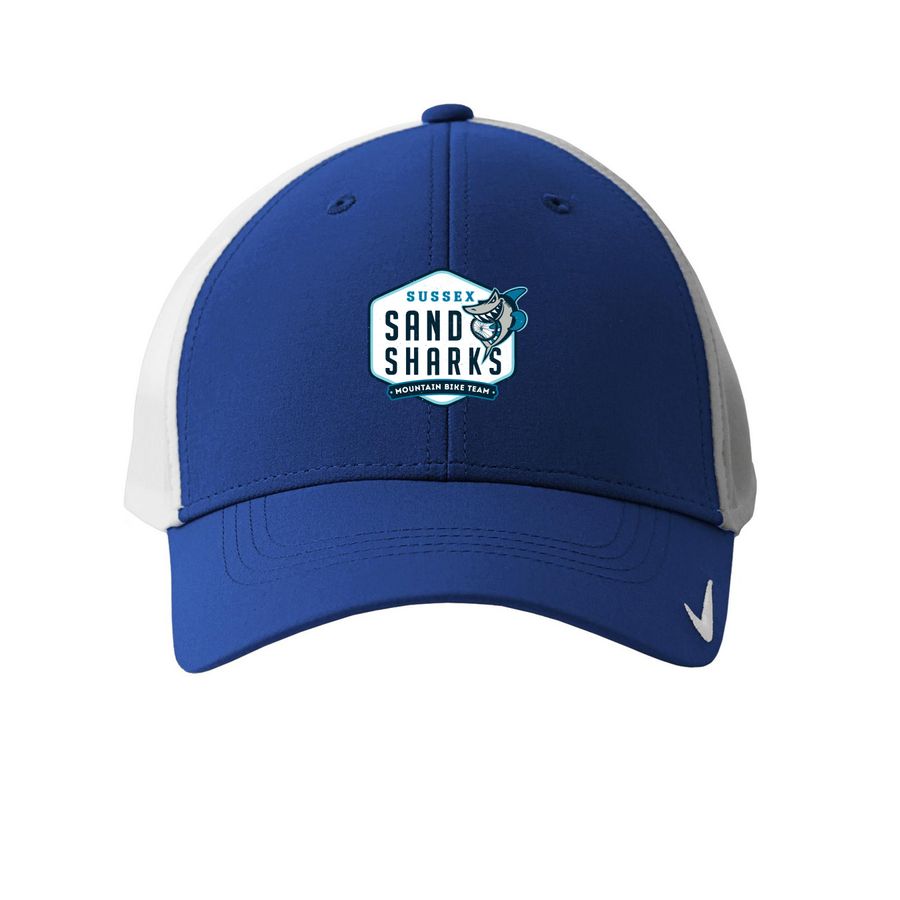 Sussex Sand Sharks Hats!, a Game Royal/ White Printed Nike Dri-FIT Legacy Performance Cap
