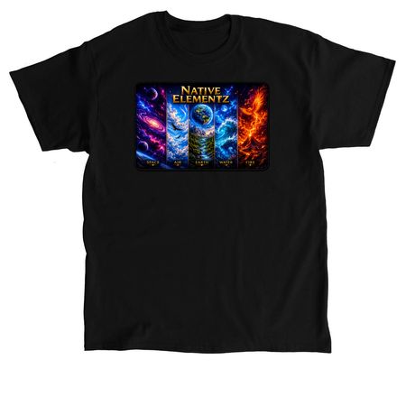 Native Elementz Shirt [Image on Front], a Black Classic Unisex Tee