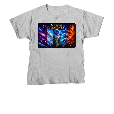 Native Elementz Shirt [Image on Front], a Sport Grey Youth Unisex Tee