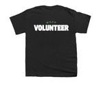 WNFP Volunteer, a Black Youth Unisex Tee (back-view)