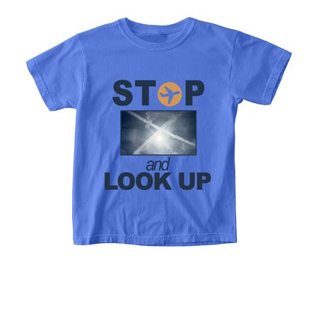 The Geofight Youth Tees, a Flo Blue Comfort Colors Youth Tee