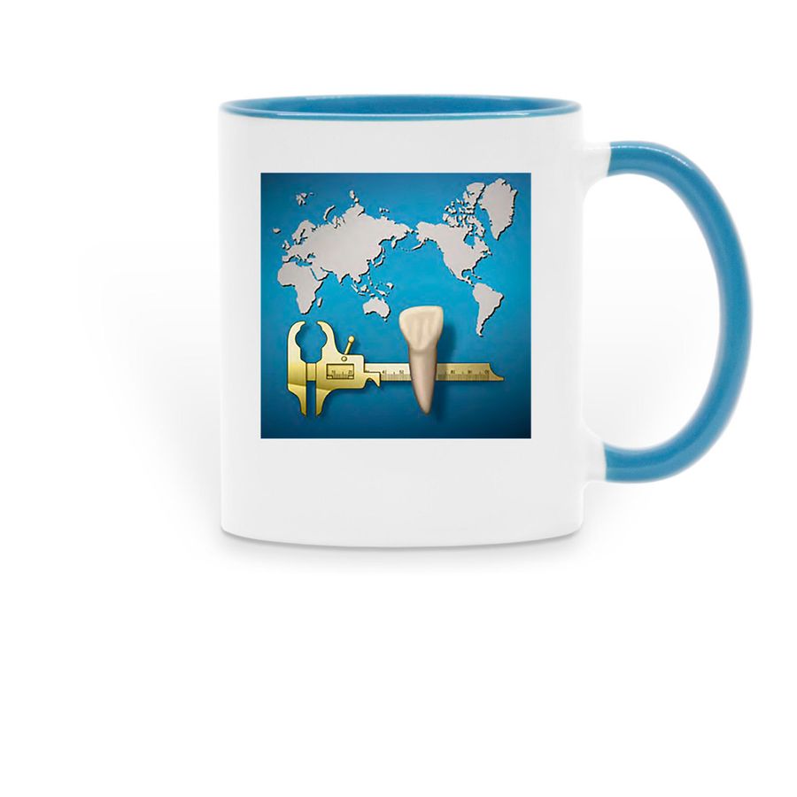 Dental Anthropology Association, a Light Blue Two-Tone Ceramic Mug
