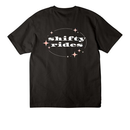 shifty-rides throne & star tee, a Black Unisex Heavyweight Tee (back-view)