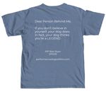 PDO - Awareness 2025, a Blue Jean Comfort Colors Unisex Tee (back-view)
