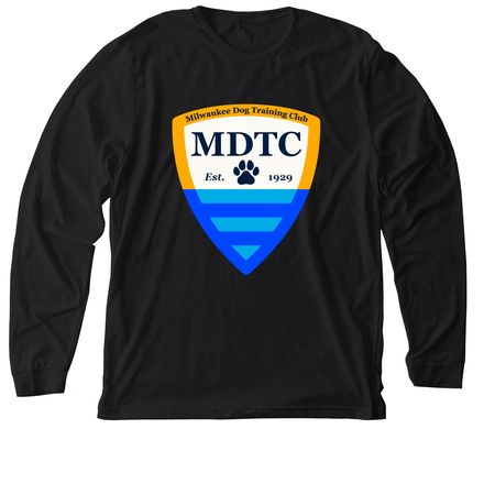 MDTC LARGE LOGO LONG SLEEVE SHIRT, a Solid Black Blend Premium Long Sleeve Tee