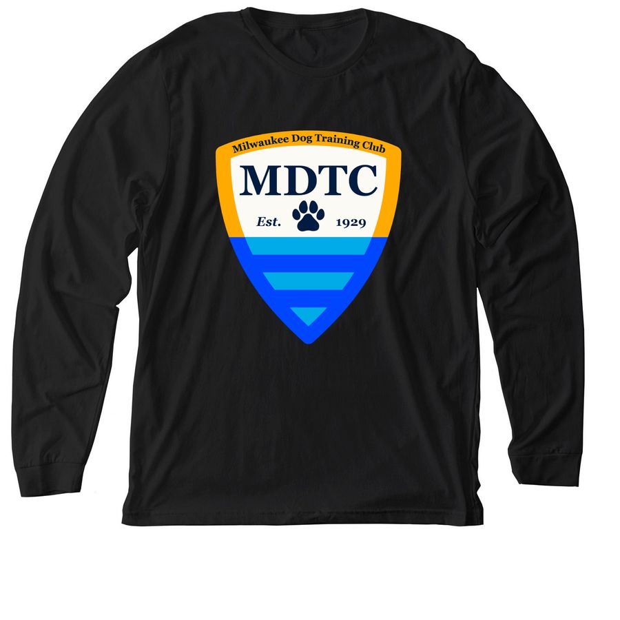 MDTC LARGE LOGO LONG SLEEVE SHIRT, a Solid Black Blend Premium Long Sleeve Tee