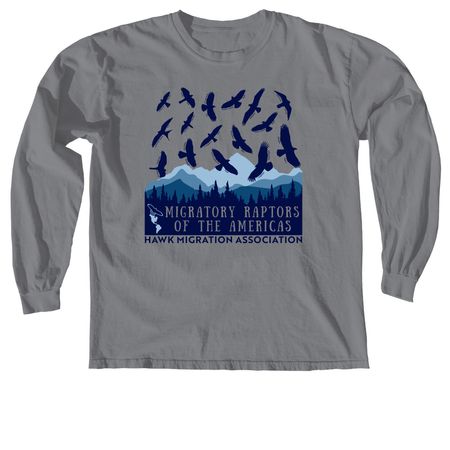 Migratory Raptors of the Americas Shirt, a Granite Comfort Colors Long Sleeve Tee