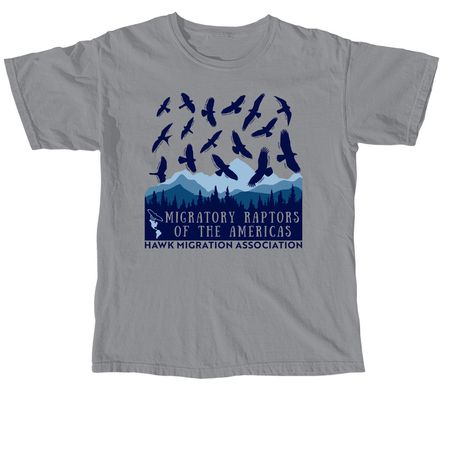 Migratory Raptors of the Americas Shirt, a Granite Comfort Colors Unisex Tee