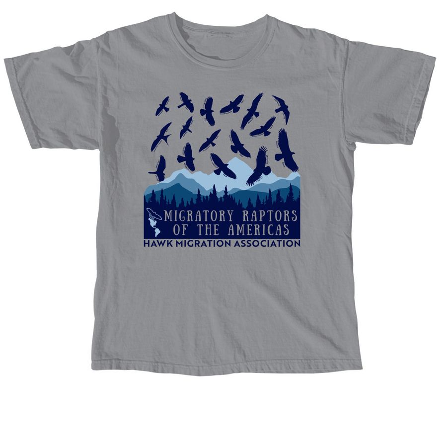 Migratory Raptors of the Americas Shirt, a Granite Comfort Colors Unisex Tee