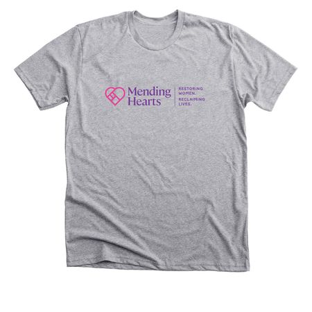 Mending Hearts Logo, a Athletic Heather Premium Unisex Tee