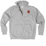 BISON 2027 PLAYER NAMES NIKE SPIRIT WEAR, a Dark Grey Heather Nike Club Fleece Zip Up Hoodie (back-view)