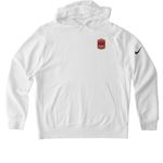 BISON 2027 PLAYER NAMES NIKE SPIRIT WEAR, a White Nike Club Fleece Pullover Hoodie (back-view)