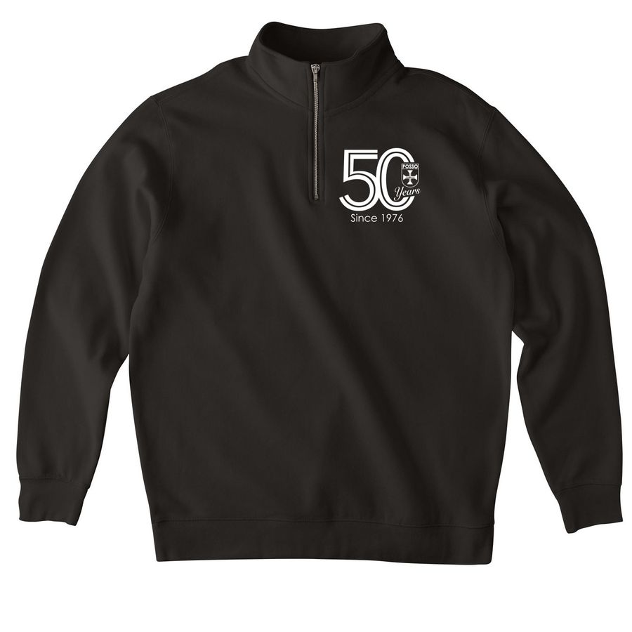 POSSO 50th Anniversary Quarter Zip, a Black Midweight Quarter Zip Pullover