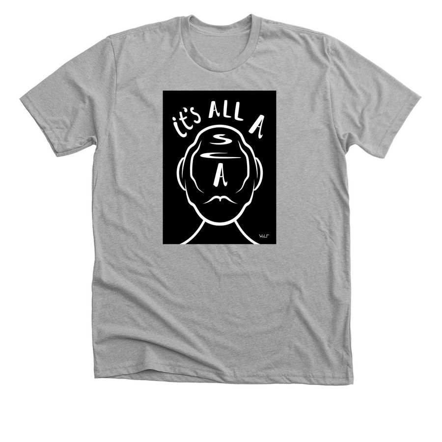It's All A Scam, a Athletic Heather Premium Unisex Tee