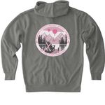 Adirondack Strides 2026&nbsp;, a Gunmetal Heather Heavyweight Zip Up Hoodie (back-view)