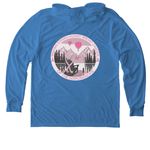 Adirondack Strides 2026&nbsp;, a Azure Blue Allmade Eco Triblend Hoodie Tee (back-view)