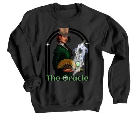 The Oracle, a Black Crewneck Sweatshirt