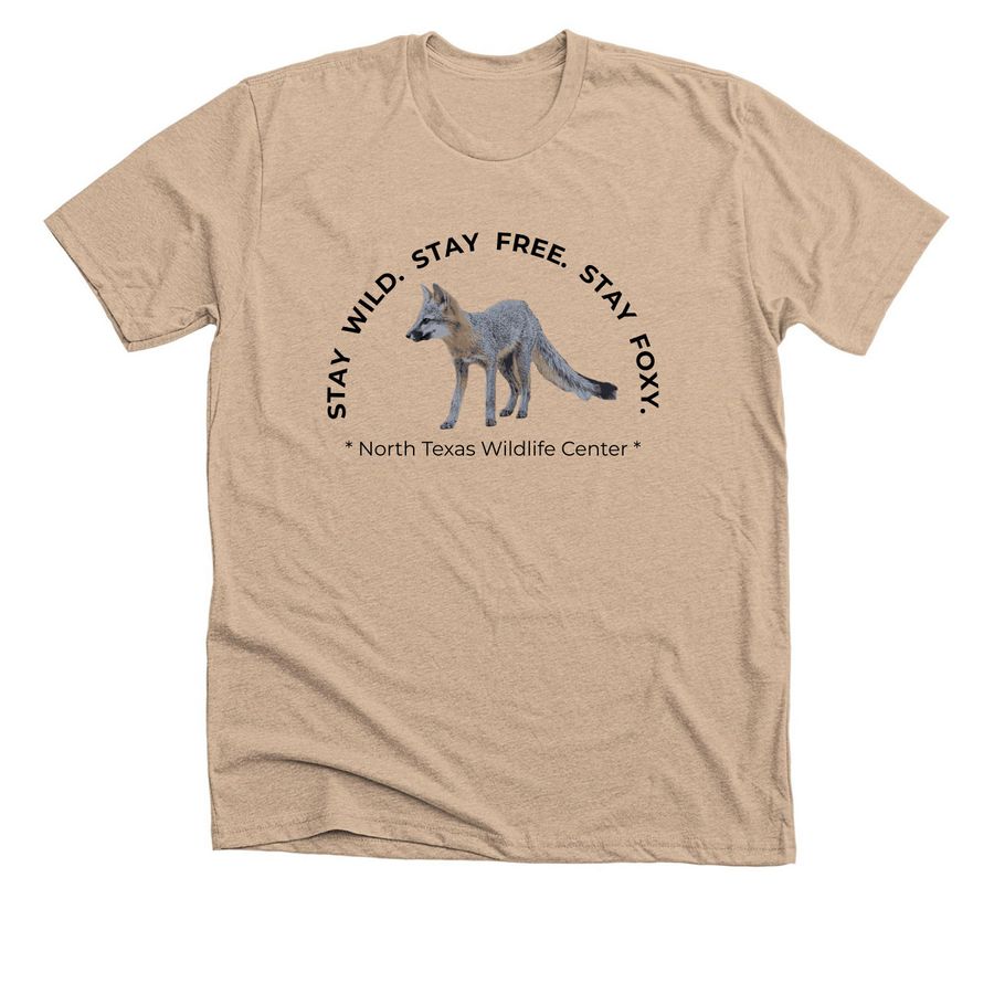 Stay Foxy, a Heather Tan Premium Unisex Tee