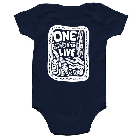 One Shot to Live - Baby, a Navy Infant Onesie