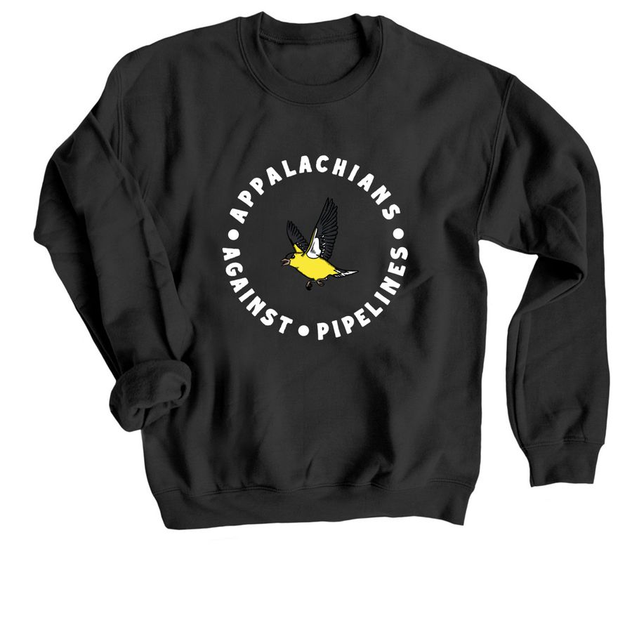 Appalachians Against Pipelines - Dark Colors, a Black Crewneck Sweatshirt