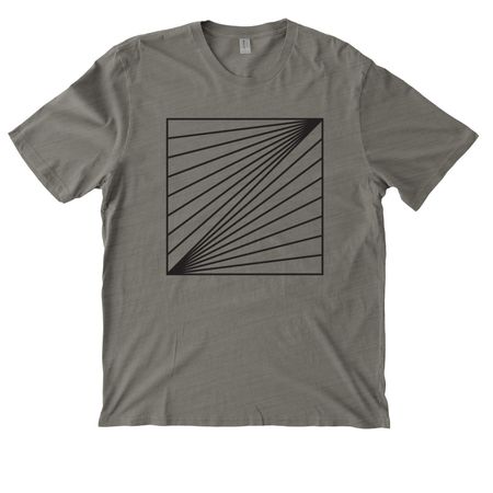 Pyramid Fan Alpha, a Driftwood Grey Allmade Organic Cotton Mineral Dye Tee