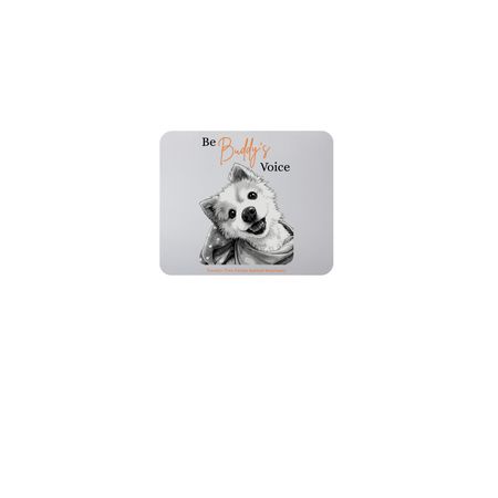 Be Buddy's Voice Mousepad, a White Full Color Mouse Pad