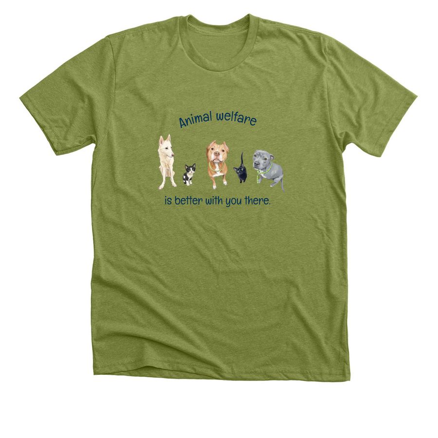 Better with you there&nbsp;, a Heather Green Premium Unisex Tee