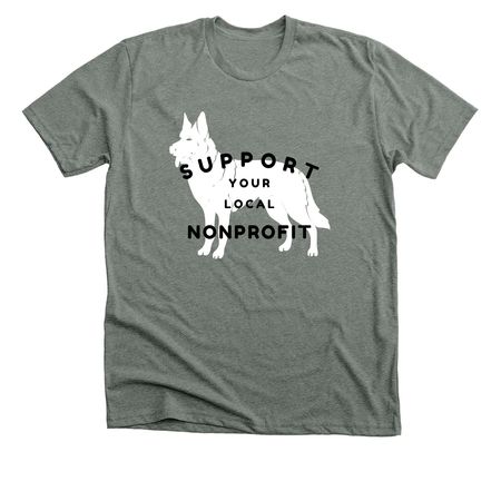 Support Your Local Nonprofit, a Deep Heather Premium Unisex Tee