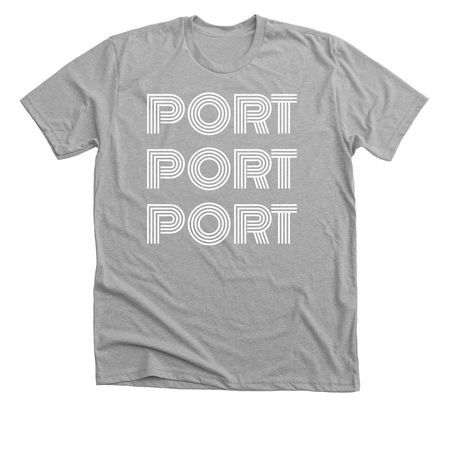 Threeport Merch, a Athletic Heather Premium Unisex Tee