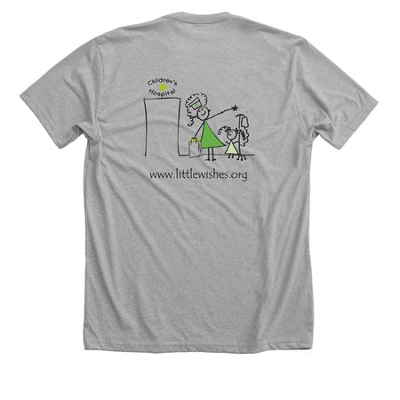 Little Wishes: Bringing Moments of Joy, a Athletic Heather Premium Unisex Tee (back-view)
