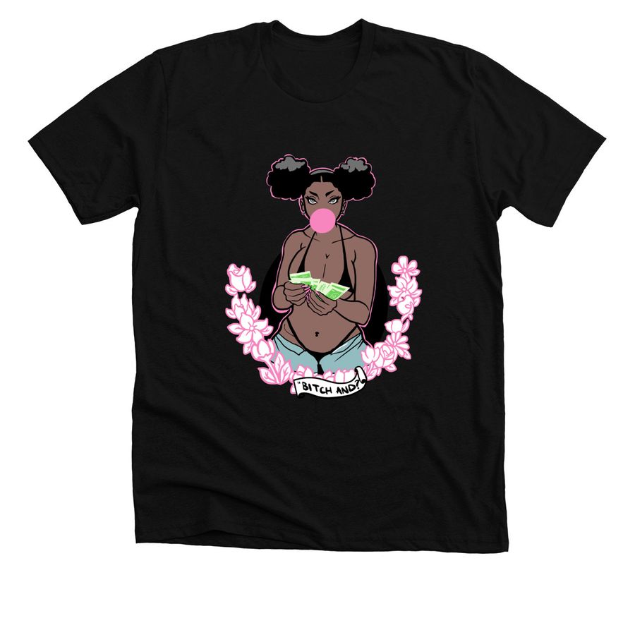 Bish And, a Solid Black Blend Premium Unisex Tee