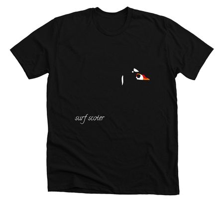 surf scoter, a Solid Black Blend Premium Unisex Tee