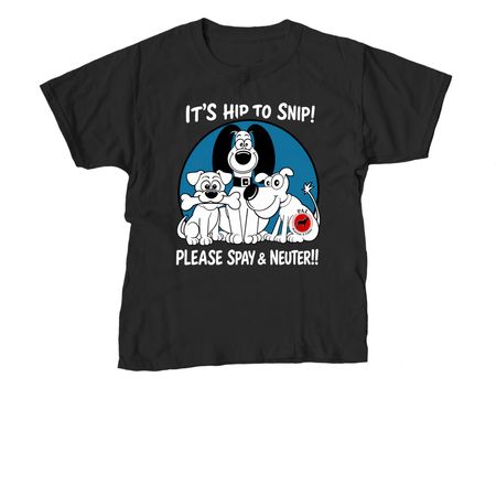 It's Hip to Snip, a Black Youth Unisex Tee