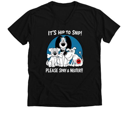 It's Hip to Snip, a Solid Black Blend Premium V-Neck Tee