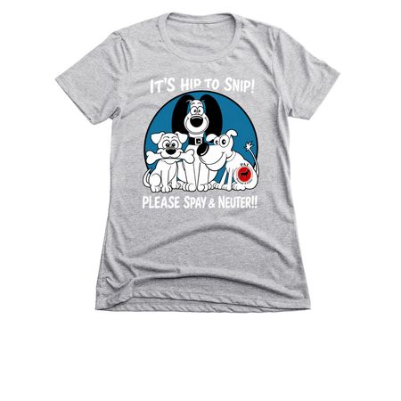 It's Hip to Snip, a Dark Heather Grey Women's Slim Fit Tee