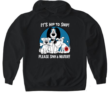 It's Hip to Snip, a Black Gildan Softstyle Pullover Hoodie
