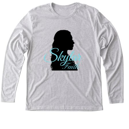 Silhouette, a Heather White Triblend Long Sleeve Tee