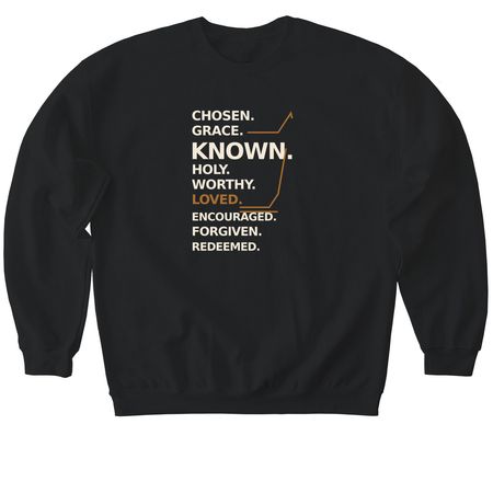 I AM, a Black Softstyle Crewneck Sweatshirt
