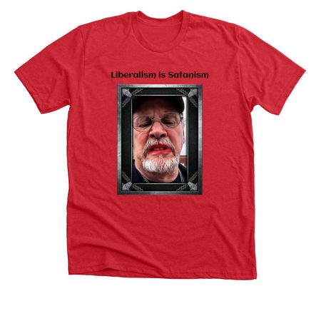 Liberalism is Satanism, a Heather Red Premium Unisex Tee