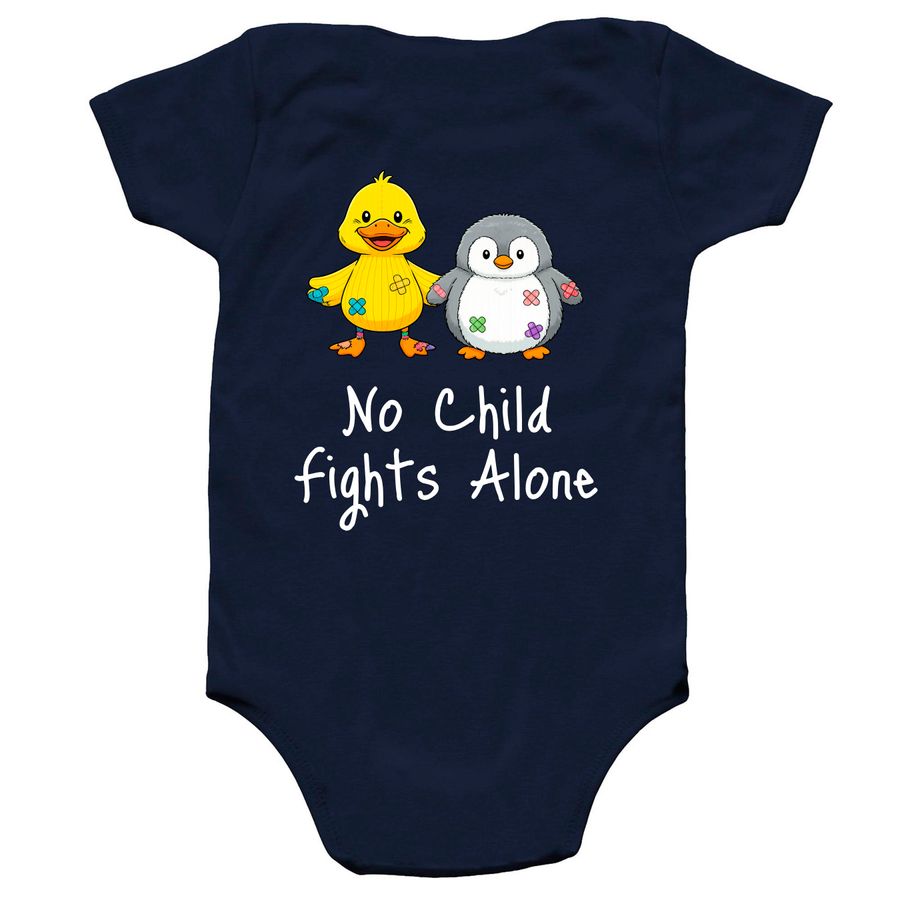 Team Eleanor - Baby, a Navy Infant Onesie (back-view)